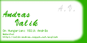 andras valik business card