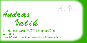 andras valik business card